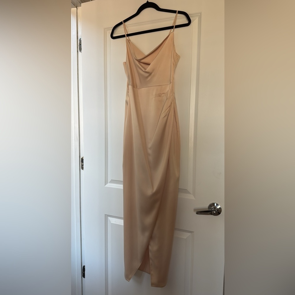 Nasty Gal Sleeveless Cowl Neck Maxi Dress - dusty rose